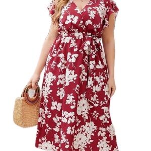 Floral Burgundy Maxi Dress